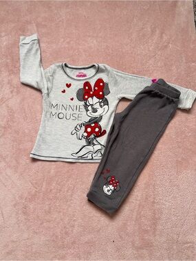 Disney Minnie Mouse Gray & Red Kids Set